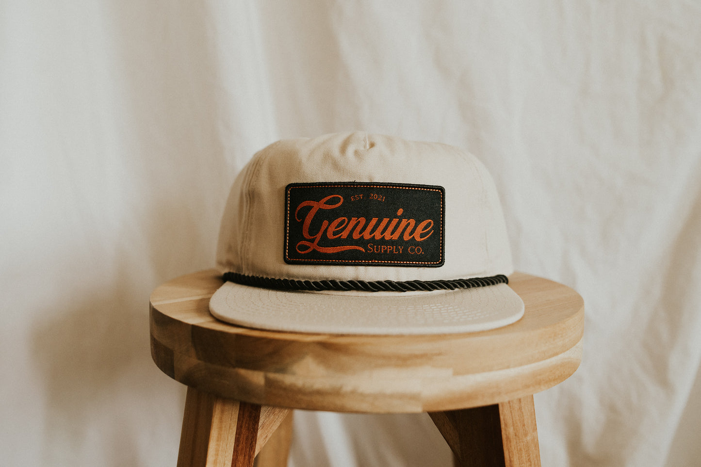 Cream OG Crest Unstructured Snapback